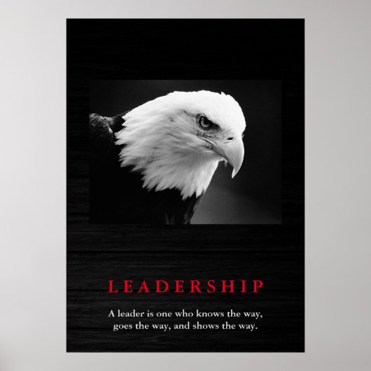Bald American Eagle Leadership Poster (Voorkant)