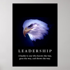 Bald American Eagle Motivatie Leadership Poster