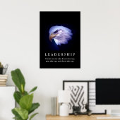 Bald American Eagle Motivatie Leadership Poster (Thuiskantoor)