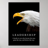 Bald American Eagle Motivatie Leadership Poster (Voorkant)