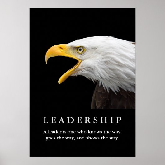 Bald American Eagle Motivatie Leadership Poster (Voorkant)