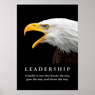 Bald American Eagle Motivatie Leadership Poster