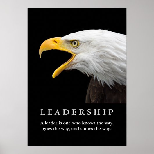 Bald American Eagle Motivatie Leadership Poster (Voorkant)