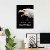Bald American Eagle Motivatie Leadership Poster (Thuiskantoor)
