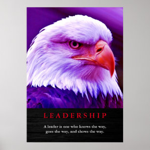 Bald American Eagle Patriotic Leadership Poster