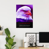 Bald American Eagle Patriotic Leadership Poster (Thuiskantoor)