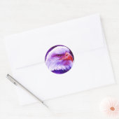 Bald American Eagle Ronde Sticker (Envelop)