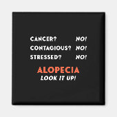 Bald Balding Alopecia Areata Hair Loss Problem Awa Magneet (Voorkant)