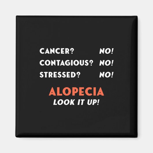 Bald Balding Alopecia Areata Hair Loss Problem Awa Magneet (Voorkant)