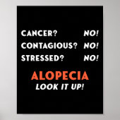 Bald Balding Alopecia Areata Hair Loss Problem Awa Poster (Voorkant)