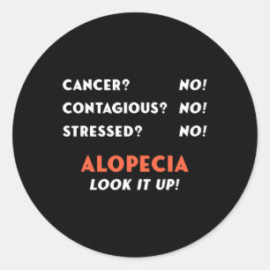 Bald Balding Alopecia Areata Hair Loss Problem Awa Ronde Sticker