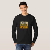 Bald Bearded Beast Funny Bald Beards Growing Guy Z T-shirt (Voorkant volledig)