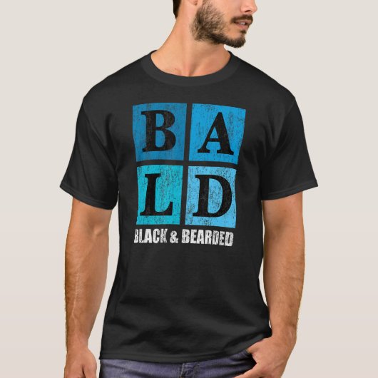 Bald Black Beared African American Bald Man T-shirt (Voorkant)