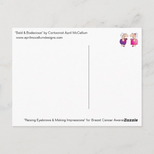 BALD & BODACIOUS Briefkaart door April McCallum (Achterkant)