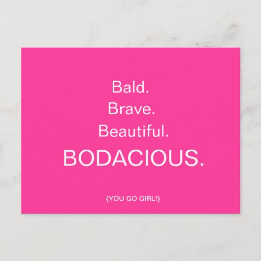 BALD & BODACIOUS Briefkaart door April McCallum (Voorkant)