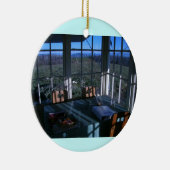 Bald Butte Fire Lookout Breakfast Nook Keramisch Ornament (Rechts)