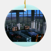 Bald Butte Fire Lookout Breakfast Nook Keramisch Ornament (Achterkant)