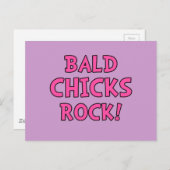 Bald Chicks Rock - Cancer Awareness Briefkaart (Voorkant / Achterkant)