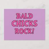 Bald Chicks Rock - Cancer Awareness Briefkaart (Voorkant)