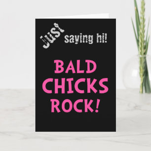 Bald Chicks Rock - Cancer Awareness Kaart