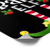 Bald Christmas Elf Matching Pajama X-mas Party  Poster (Hoek)