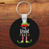 Bald Christmas Elf Matching Pajama X-mas Party Sleutelhanger (Voorkant)