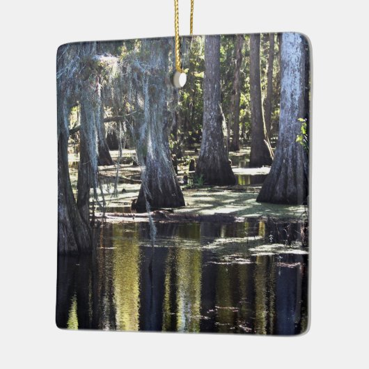 Bald Cypress Trees Keramisch Ornament (Links)