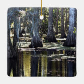 Bald Cypress Trees Keramisch Ornament (Achterkant)