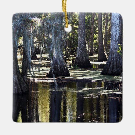 Bald Cypress Trees Keramisch Ornament (Voorkant)