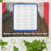 Bald Eagle 2026 Calendar—Patriotic Home Art Theedoek (Gevouwen)