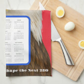 Bald Eagle 2026 Calendar—Patriotic Home Art Theedoek (Quarter Fold)