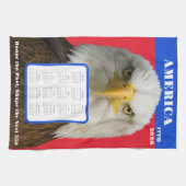 Bald Eagle 2026 Calendar—Patriotic Home Art Theedoek (Horizontaal)