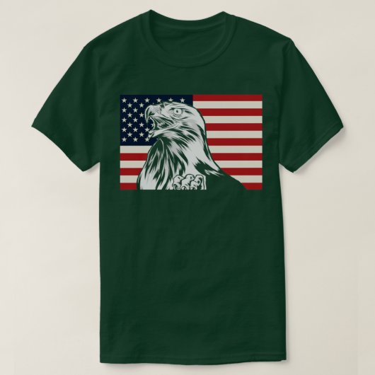 Bald Eagle 4 juli Amerikaanse Onafhankelijkheidsda T-shirt (Design voorkant)