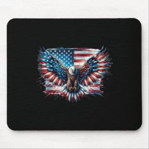 Bald Eagle 4 juli Amerikaanse vlag Flag Patriotic Muismat
