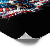 Bald Eagle 4 juli Amerikaanse vlag Flag Patriotic Poster (Hoek)