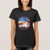 Bald Eagle 4 juli Amerikaanse vlag Flag Patriotic  T-shirt (Voorkant)