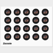 Bald Eagle, 4 juli, kerstcadeau-Amerikaanse Fla Ronde Sticker (Vel)