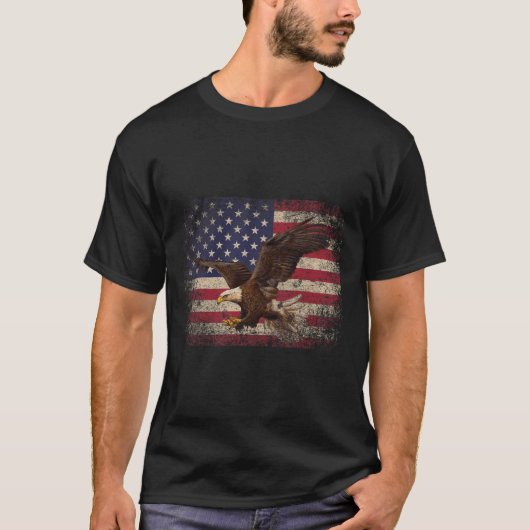 Bald Eagle, 4 juli, kerstcadeau-Amerikaanse Fla T-shirt (Voorkant)