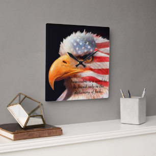 Bald Eagle 4 juli poster 13 Vierkante Klok