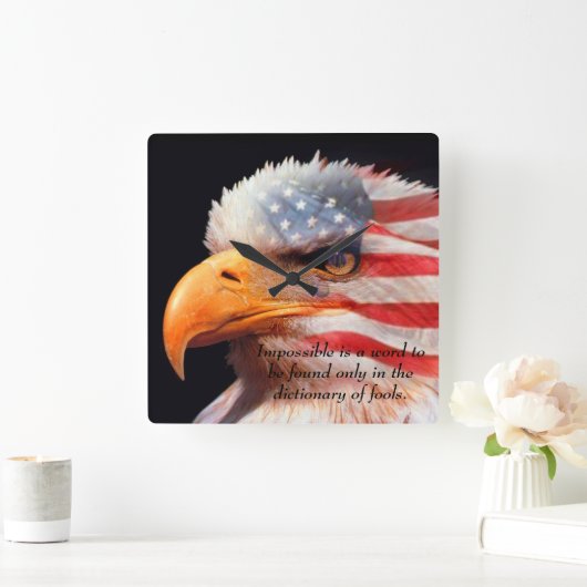 Bald Eagle 4 juli poster 13 Vierkante Klok (Huis)