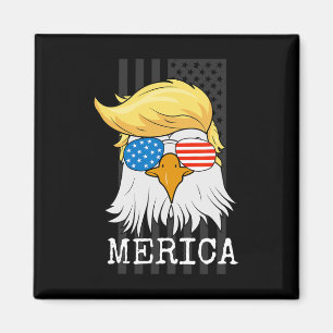 Bald Eagle 4 juli Trump Amerikaanse vlag grappig Magneet