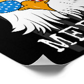 Bald Eagle 4 juli Trump Amerikaanse vlag grappig Poster (Hoek)