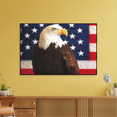 Bald Eagle 4th of Juli gevlekt Canvas Afdruk (Insitu (Woonkamer))