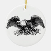 Bald Eagle Aboe Arrows and an Olive Branch Keramisch Ornament (Voorkant)