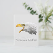 Bald Eagle Alertheid & Soliditeit aanpasbaar Briefkaart (Staand voorkant)