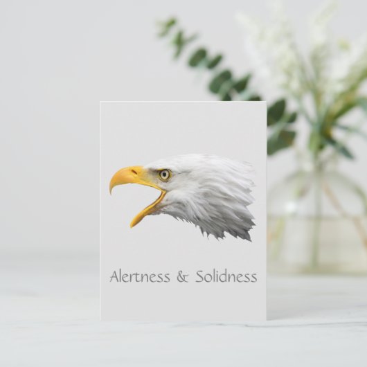Bald Eagle Alertheid & Soliditeit aanpasbaar Briefkaart (Staand voorkant)