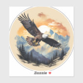 Bald Eagle als Amerika's symbool Sticker (Vel)
