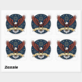 Bald eagle America 250th artwork Vierkante Sticker (Vel)