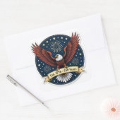 Bald eagle America 250th artwork Vierkante Sticker (Envelop)