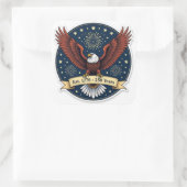 Bald eagle America 250th artwork Vierkante Sticker (Tas)